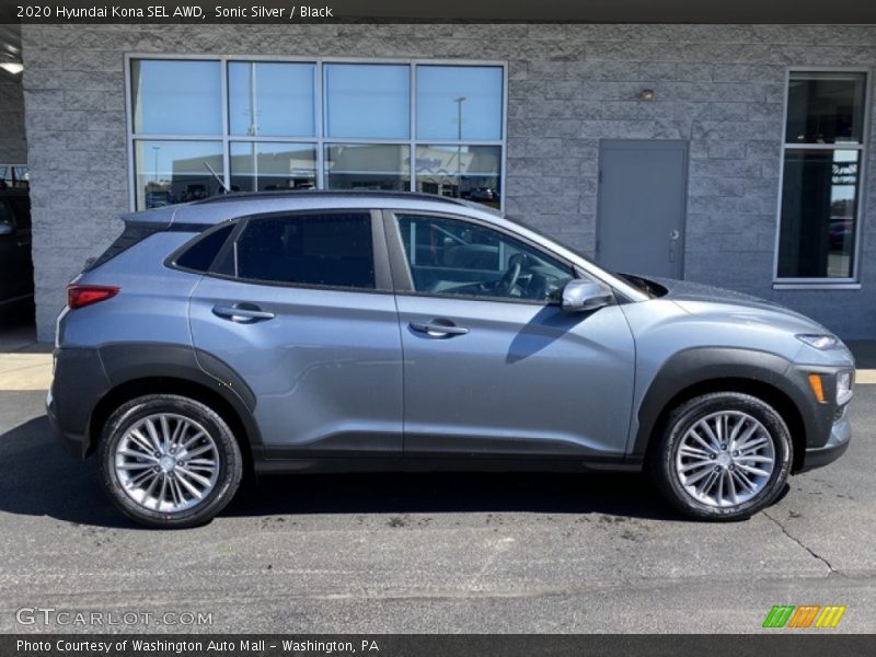 Sonic Silver / Black 2020 Hyundai Kona SEL AWD