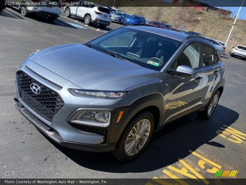 Sonic Silver / Black 2020 Hyundai Kona SEL AWD