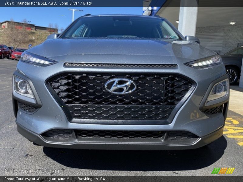 Sonic Silver / Black 2020 Hyundai Kona SEL AWD