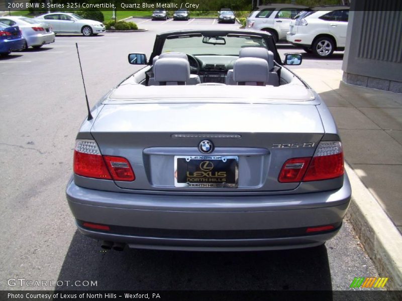 Quartz Blue Metallic / Grey 2006 BMW 3 Series 325i Convertible