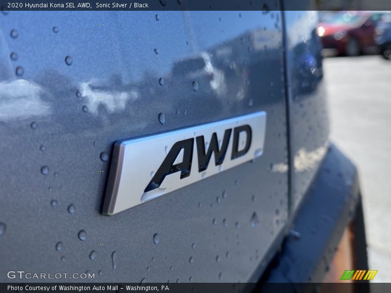 Sonic Silver / Black 2020 Hyundai Kona SEL AWD
