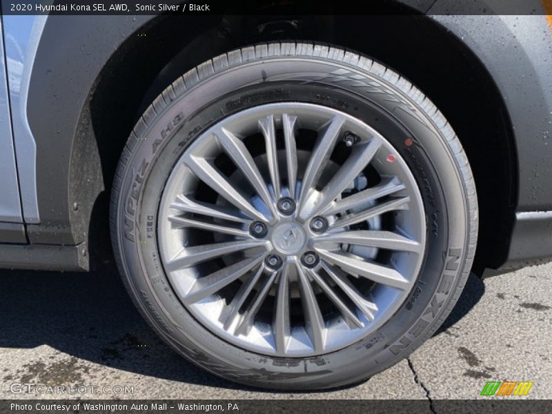 Sonic Silver / Black 2020 Hyundai Kona SEL AWD