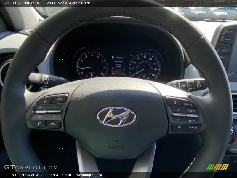 Sonic Silver / Black 2020 Hyundai Kona SEL AWD