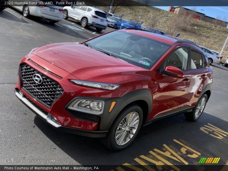 Pulse Red / Black 2020 Hyundai Kona SEL AWD
