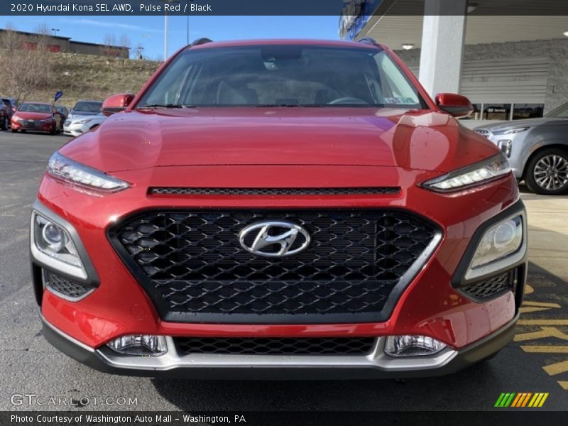 Pulse Red / Black 2020 Hyundai Kona SEL AWD