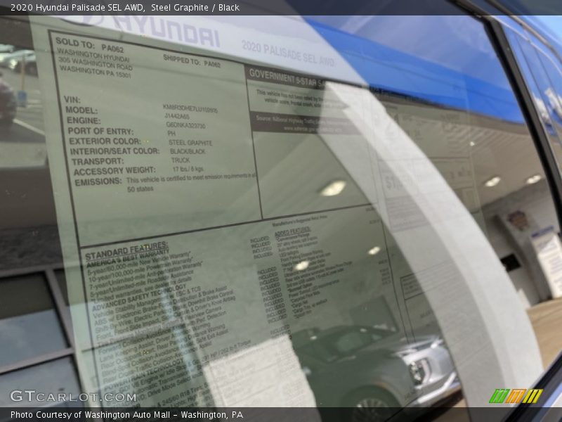 Steel Graphite / Black 2020 Hyundai Palisade SEL AWD