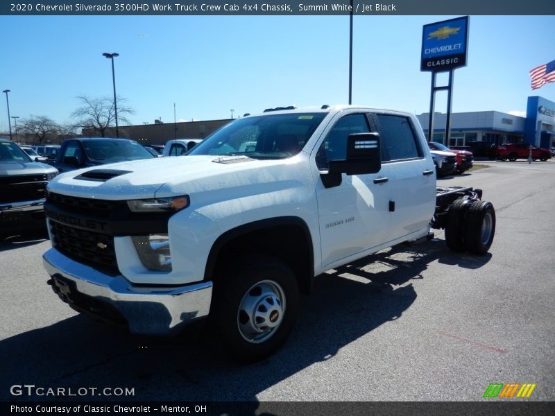 Summit White / Jet Black 2020 Chevrolet Silverado 3500HD Work Truck Crew Cab 4x4 Chassis
