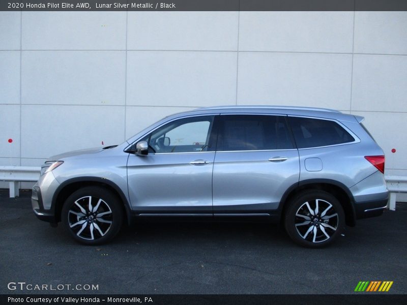 Lunar Silver Metallic / Black 2020 Honda Pilot Elite AWD