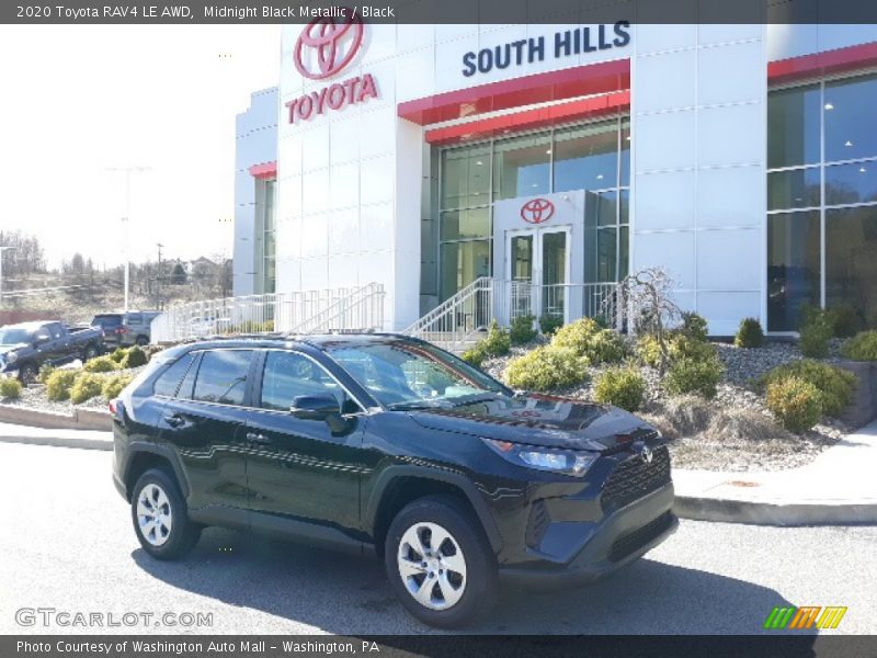 Midnight Black Metallic / Black 2020 Toyota RAV4 LE AWD