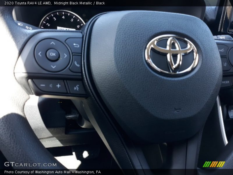 Midnight Black Metallic / Black 2020 Toyota RAV4 LE AWD