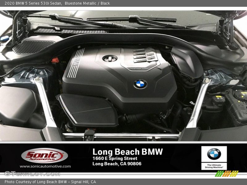 Bluestone Metallic / Black 2020 BMW 5 Series 530i Sedan
