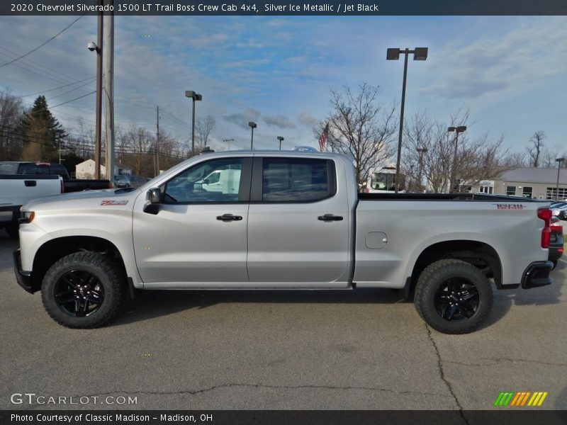 Silver Ice Metallic / Jet Black 2020 Chevrolet Silverado 1500 LT Trail Boss Crew Cab 4x4
