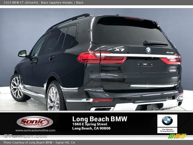 Black Sapphire Metallic / Black 2020 BMW X7 xDrive40i