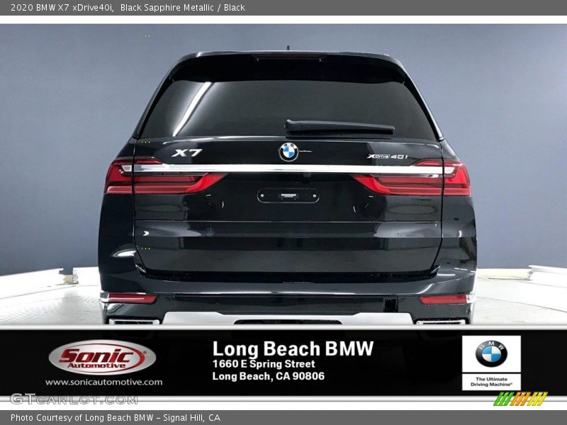 Black Sapphire Metallic / Black 2020 BMW X7 xDrive40i