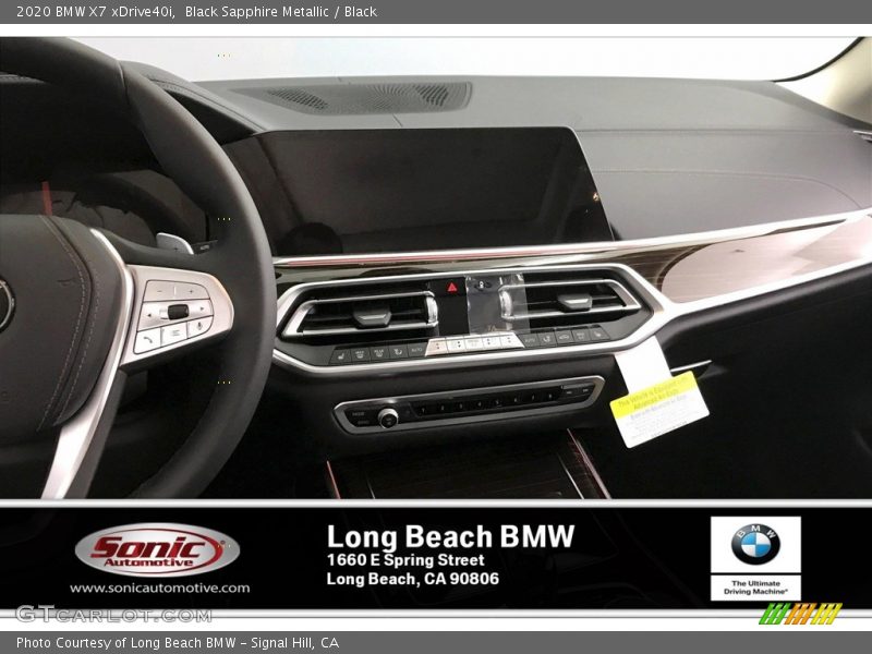 Black Sapphire Metallic / Black 2020 BMW X7 xDrive40i