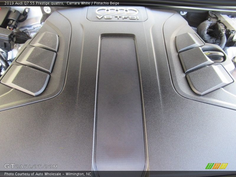 Carrara White / Pistachio Beige 2019 Audi Q7 55 Prestige quattro