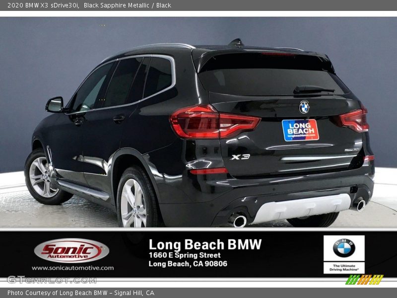 Black Sapphire Metallic / Black 2020 BMW X3 sDrive30i