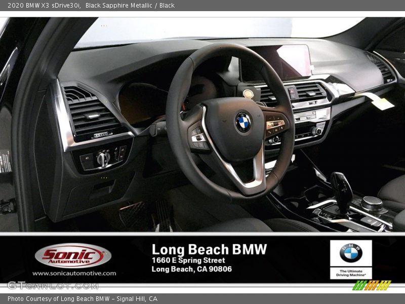Black Sapphire Metallic / Black 2020 BMW X3 sDrive30i