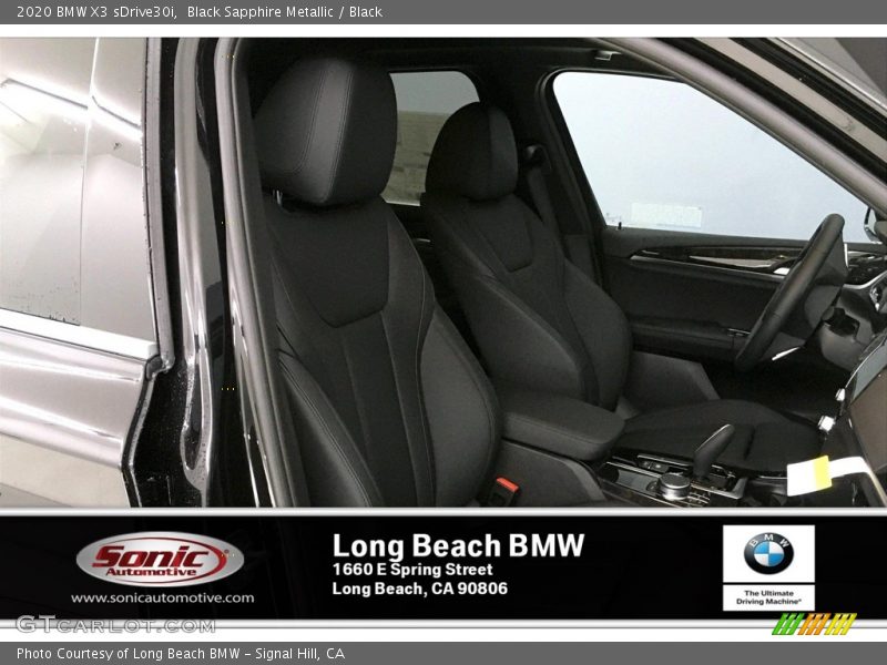 Black Sapphire Metallic / Black 2020 BMW X3 sDrive30i