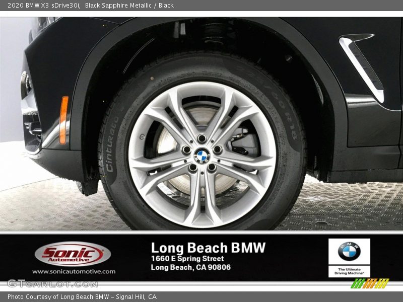 Black Sapphire Metallic / Black 2020 BMW X3 sDrive30i