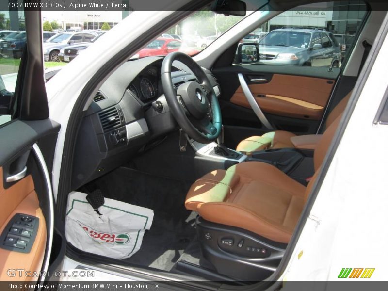 Alpine White / Terra 2007 BMW X3 3.0si