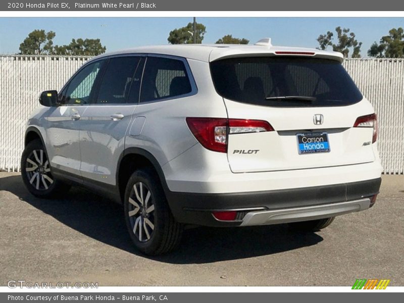 Platinum White Pearl / Black 2020 Honda Pilot EX