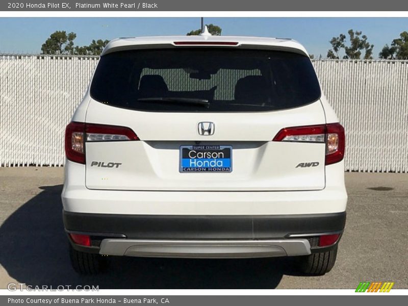 Platinum White Pearl / Black 2020 Honda Pilot EX