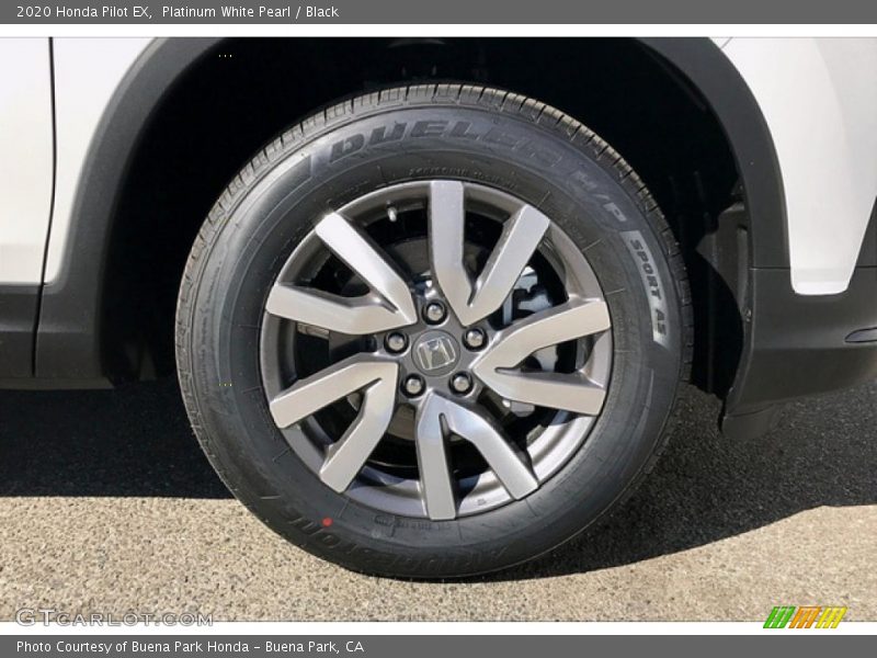 Platinum White Pearl / Black 2020 Honda Pilot EX