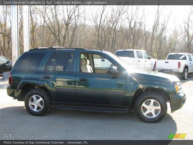Dark Green Metallic / Light Cashmere 2004 Chevrolet TrailBlazer LS 4x4