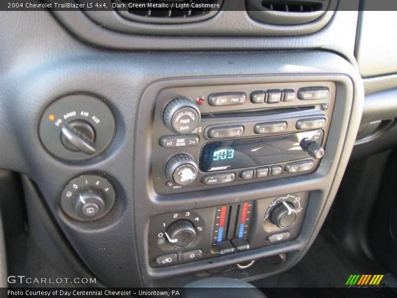 Dark Green Metallic / Light Cashmere 2004 Chevrolet TrailBlazer LS 4x4