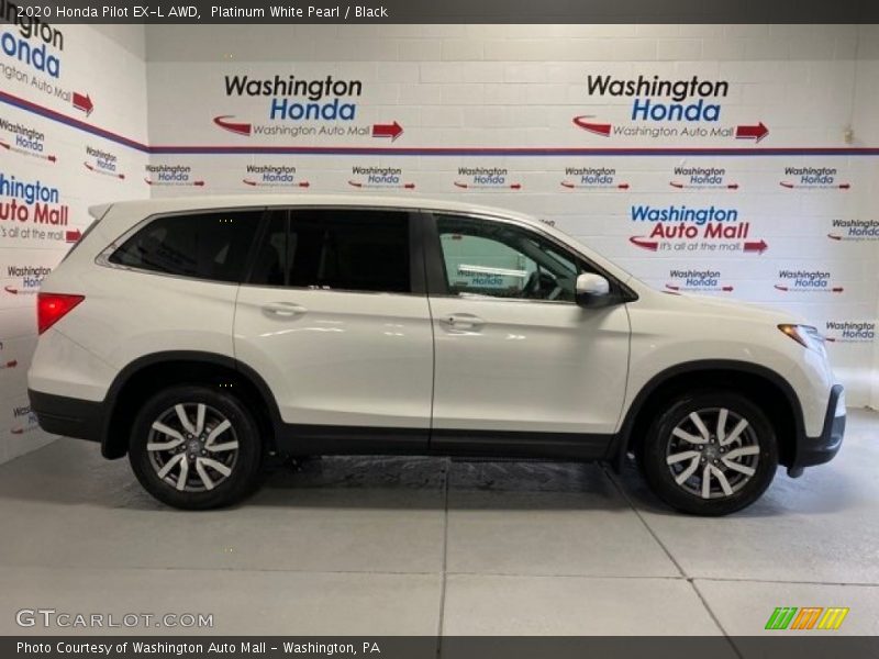 Platinum White Pearl / Black 2020 Honda Pilot EX-L AWD