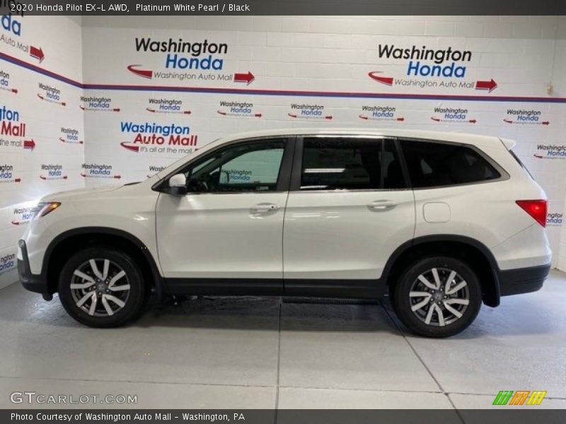 Platinum White Pearl / Black 2020 Honda Pilot EX-L AWD