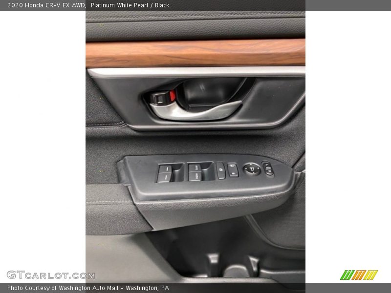 Platinum White Pearl / Black 2020 Honda CR-V EX AWD
