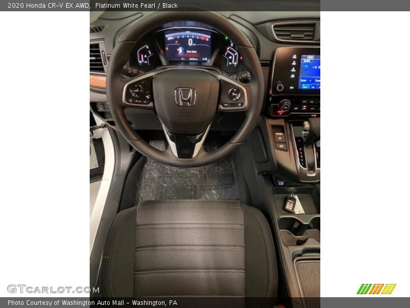 Platinum White Pearl / Black 2020 Honda CR-V EX AWD