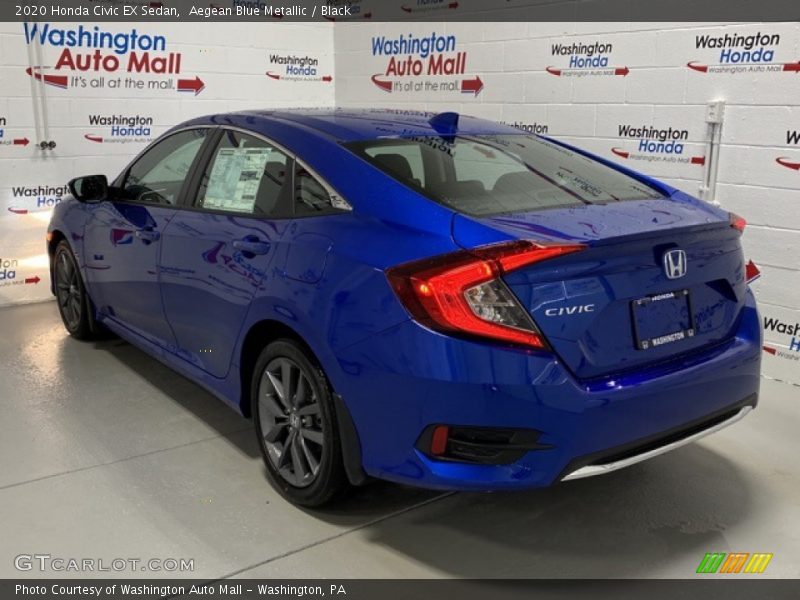 Aegean Blue Metallic / Black 2020 Honda Civic EX Sedan