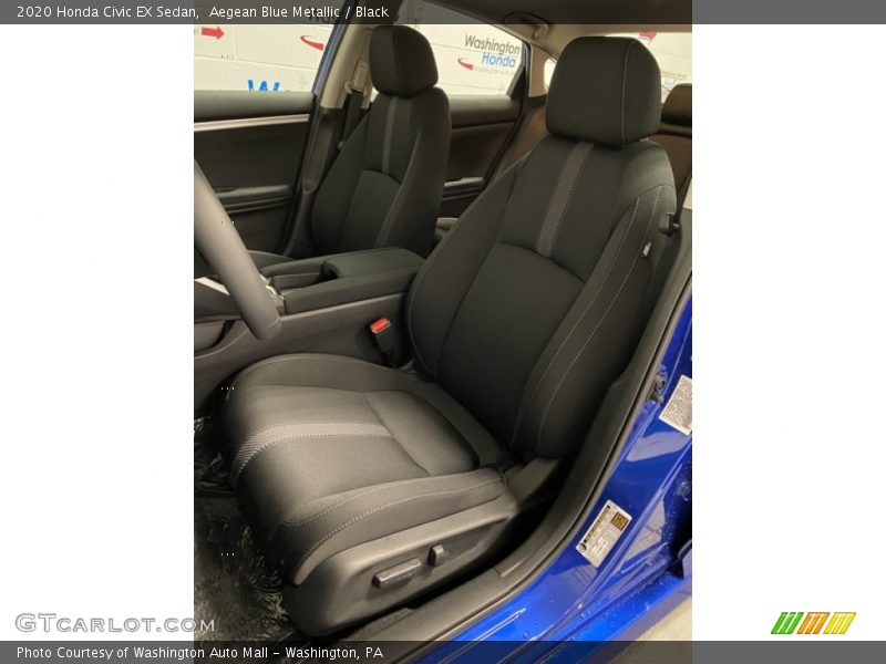 Aegean Blue Metallic / Black 2020 Honda Civic EX Sedan