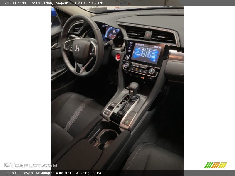 Aegean Blue Metallic / Black 2020 Honda Civic EX Sedan