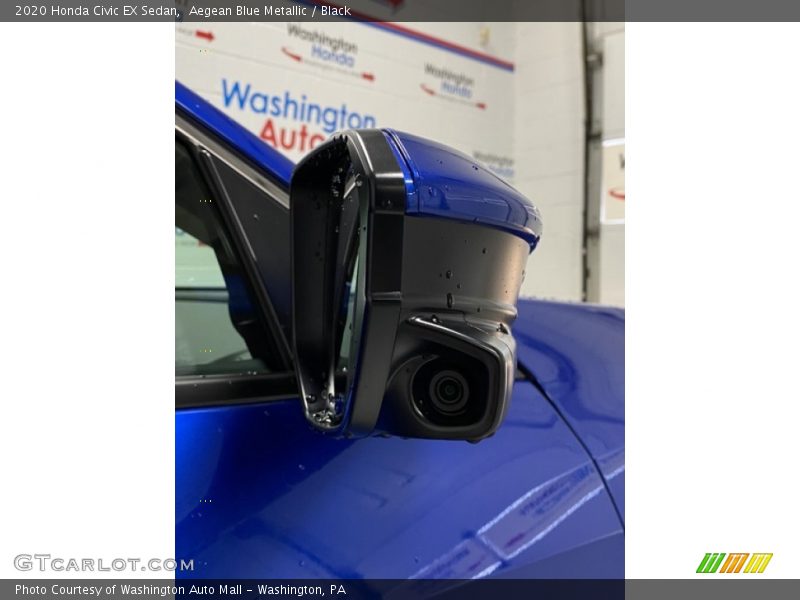 Aegean Blue Metallic / Black 2020 Honda Civic EX Sedan