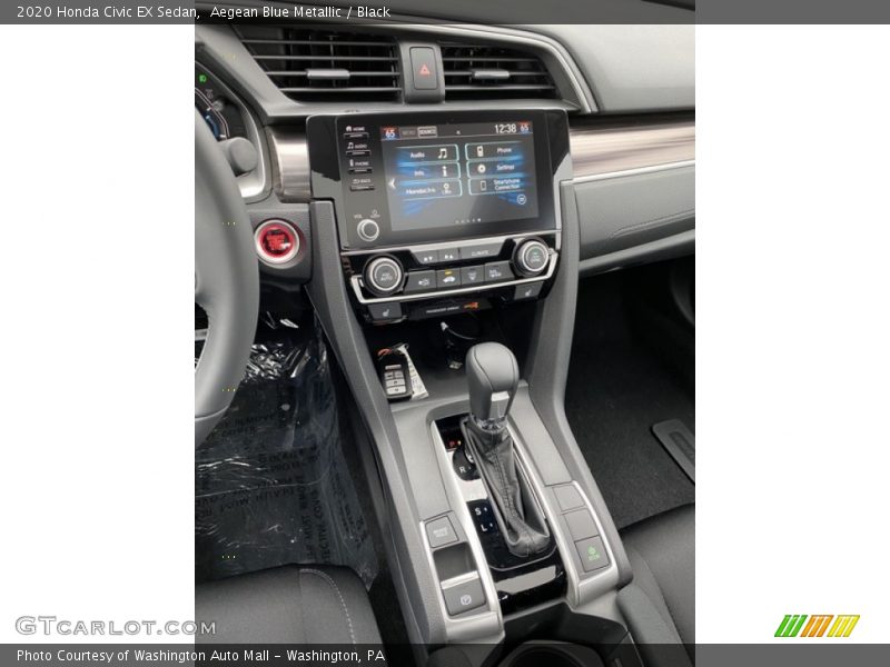 Aegean Blue Metallic / Black 2020 Honda Civic EX Sedan