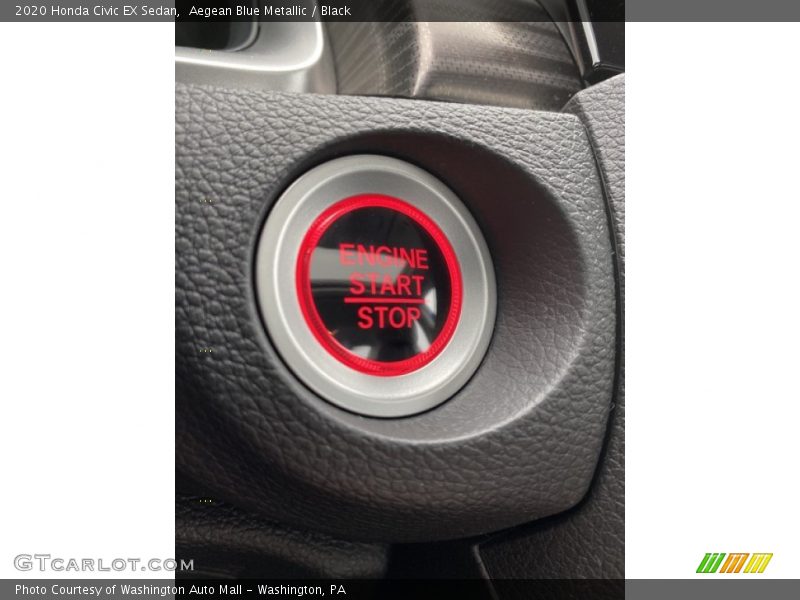Aegean Blue Metallic / Black 2020 Honda Civic EX Sedan