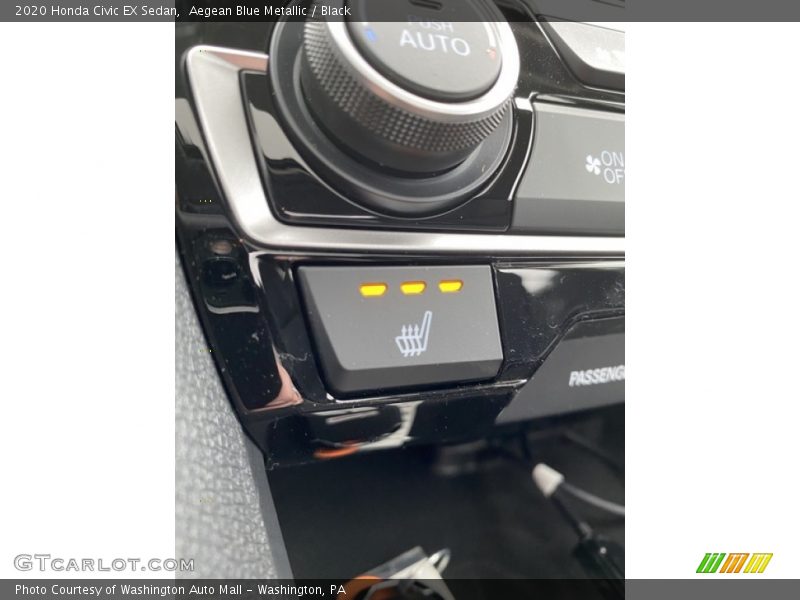 Aegean Blue Metallic / Black 2020 Honda Civic EX Sedan
