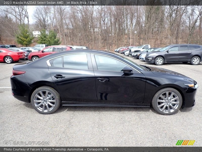 Jet Black Mica / Black 2020 Mazda MAZDA3 Select Sedan AWD