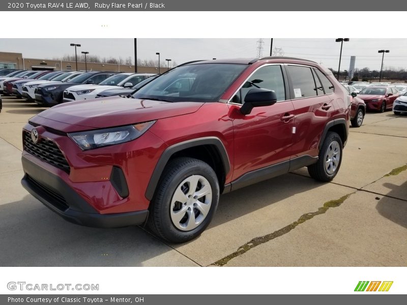 Ruby Flare Pearl / Black 2020 Toyota RAV4 LE AWD