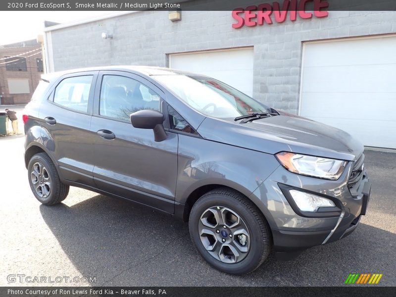 Smoke Metallic / Medium Light Stone 2020 Ford EcoSport S