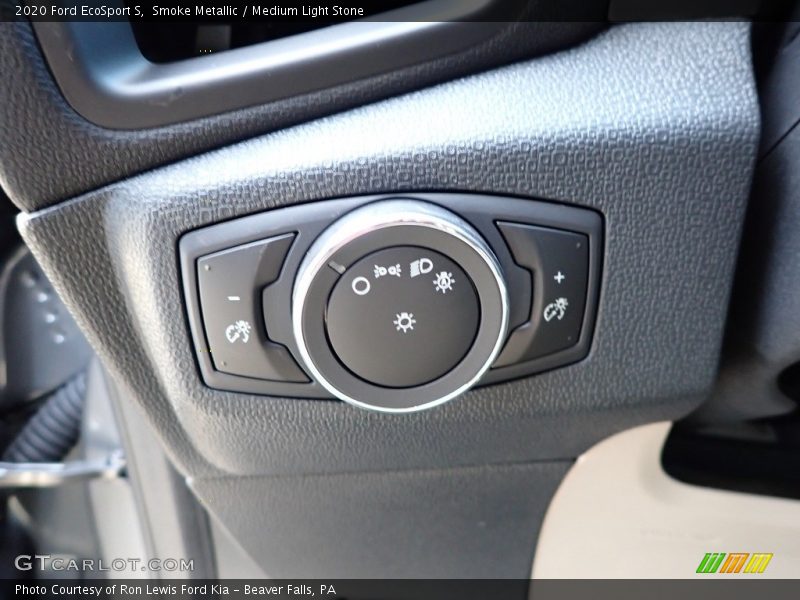 Smoke Metallic / Medium Light Stone 2020 Ford EcoSport S