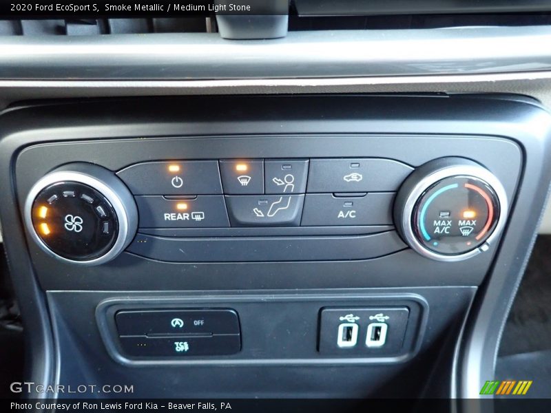 Smoke Metallic / Medium Light Stone 2020 Ford EcoSport S