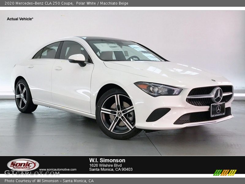 Polar White / Macchiato Beige 2020 Mercedes-Benz CLA 250 Coupe