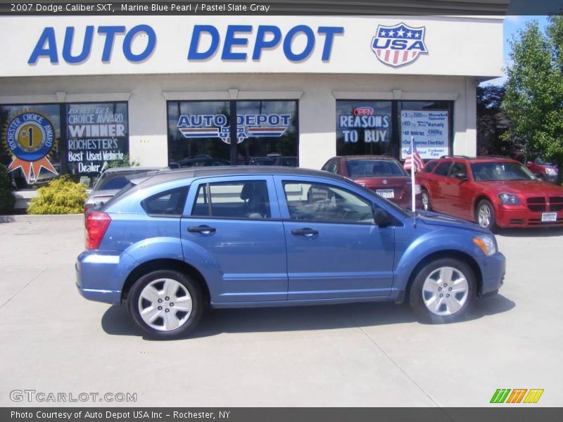 Marine Blue Pearl / Pastel Slate Gray 2007 Dodge Caliber SXT
