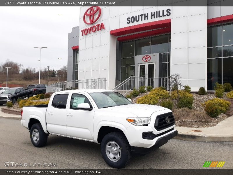 Super White / Cement 2020 Toyota Tacoma SR Double Cab 4x4
