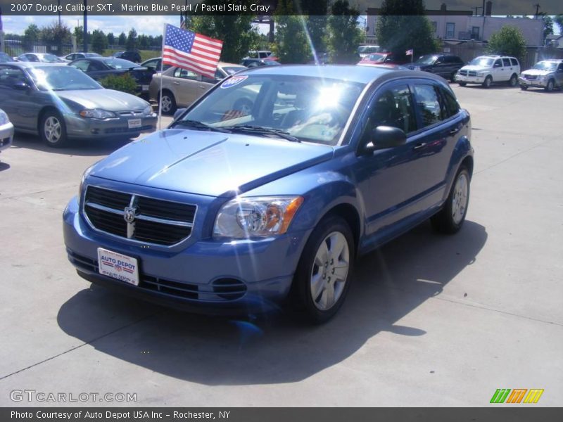 Marine Blue Pearl / Pastel Slate Gray 2007 Dodge Caliber SXT
